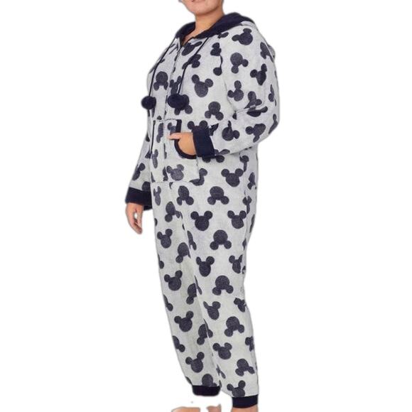 Disney Women's Mickey Mouse One Piece Hoodie Ears Pajamas 3X NWT - Picture 5 of 7